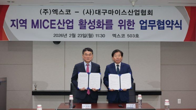 엑스코-대구마이스산업협회 맞손…지역 MICE산업 글로벌 경쟁력 강화