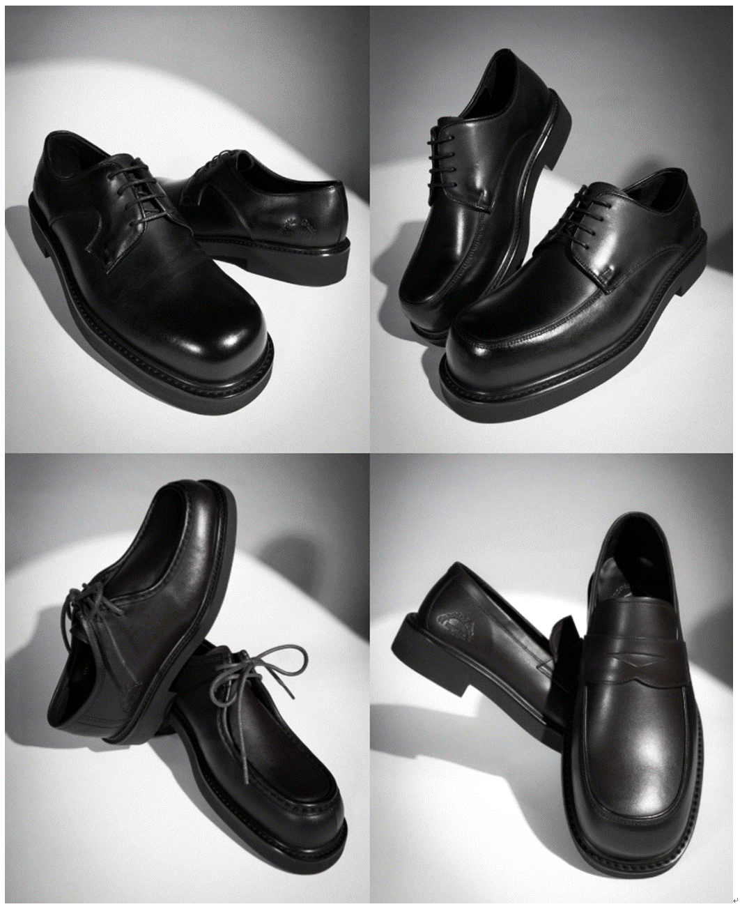 금강제화의 리갈 201S 제품 라인업(플레인·U팁·왈라비·로퍼)