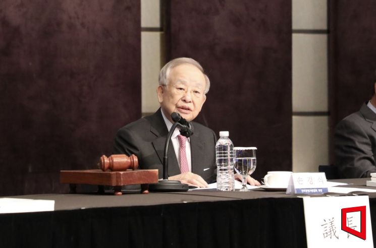 한국경영자총협회는 24일 제57회 정기총회를 개최하고, 2026년 사업계획안과 회장 등 임원선임안 등을 최종 의결했다. 손경식 회장이 발언하고 있다. 경총