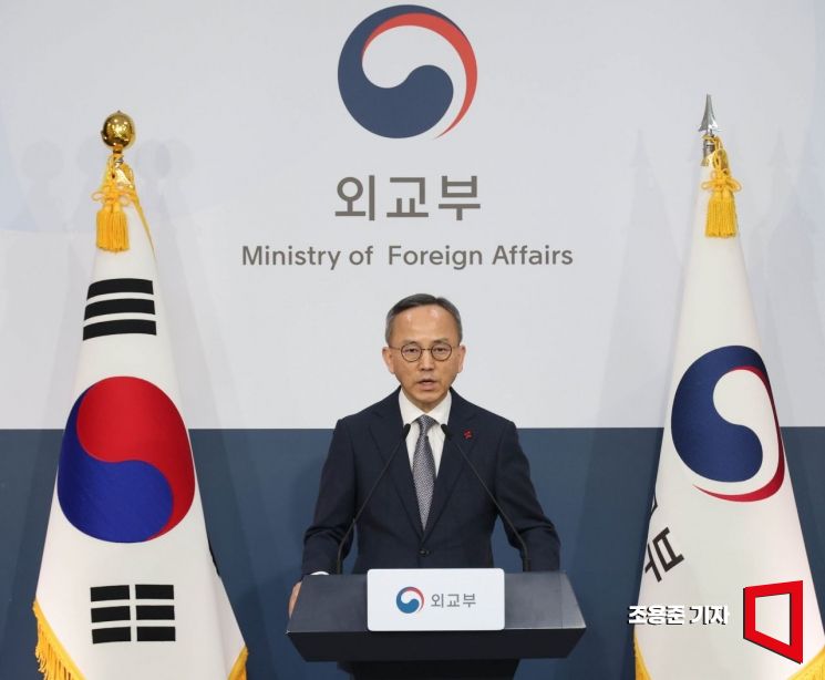 [포토] 정례브리핑 하는 박일 외교부 대변인