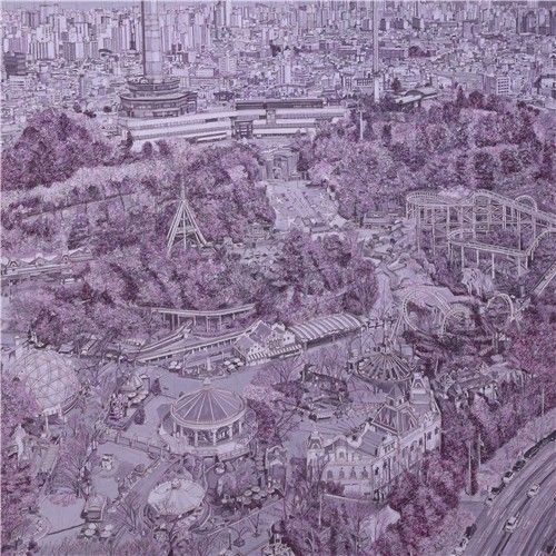 [갤러리 산책]선으로 꿰맨 도시의 기억…김란 첫 개인전 '드로우 백'