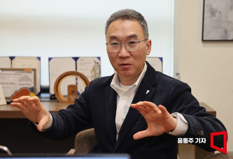 허양호 베스핀글로벌 대표가 아시아경제와 인터뷰를 하고 있다. 윤동주 기자