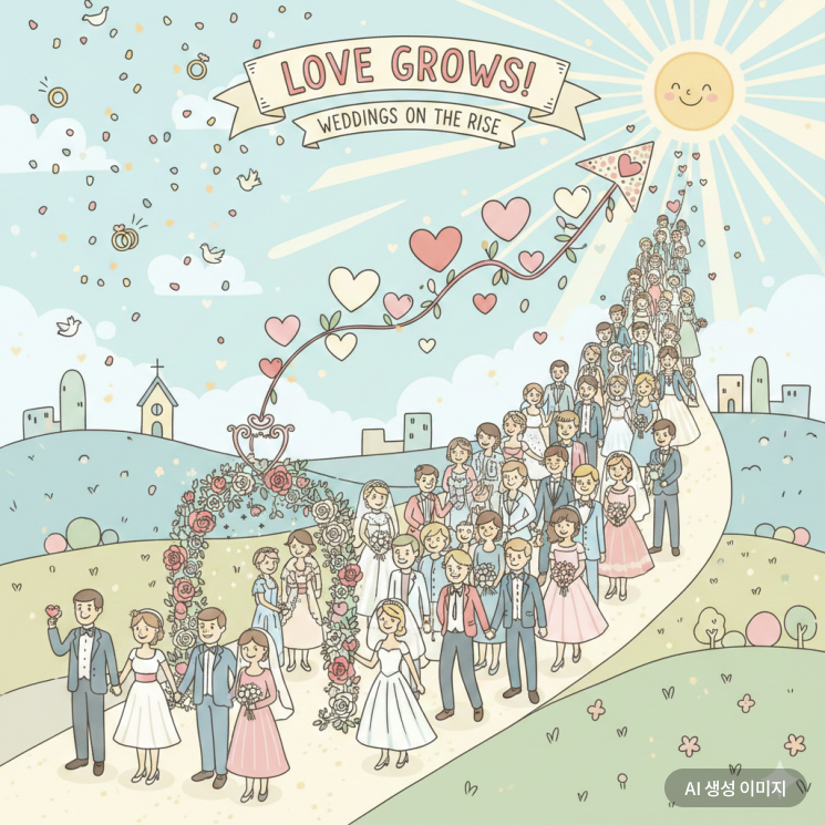 지난해 결혼한 커플 24만쌍…3년 연속 증가세