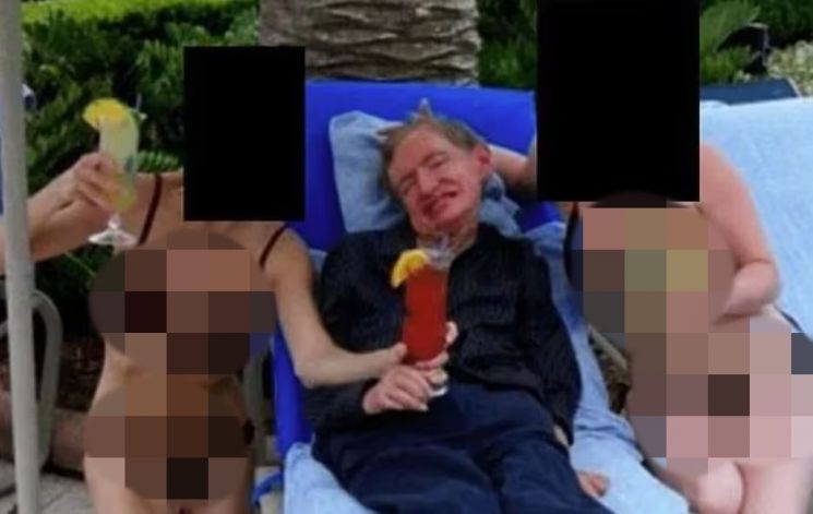 엡스타인 파일에 호킹 사진? 비키니 여성 논란에 가족 "간병인일 뿐" 해명