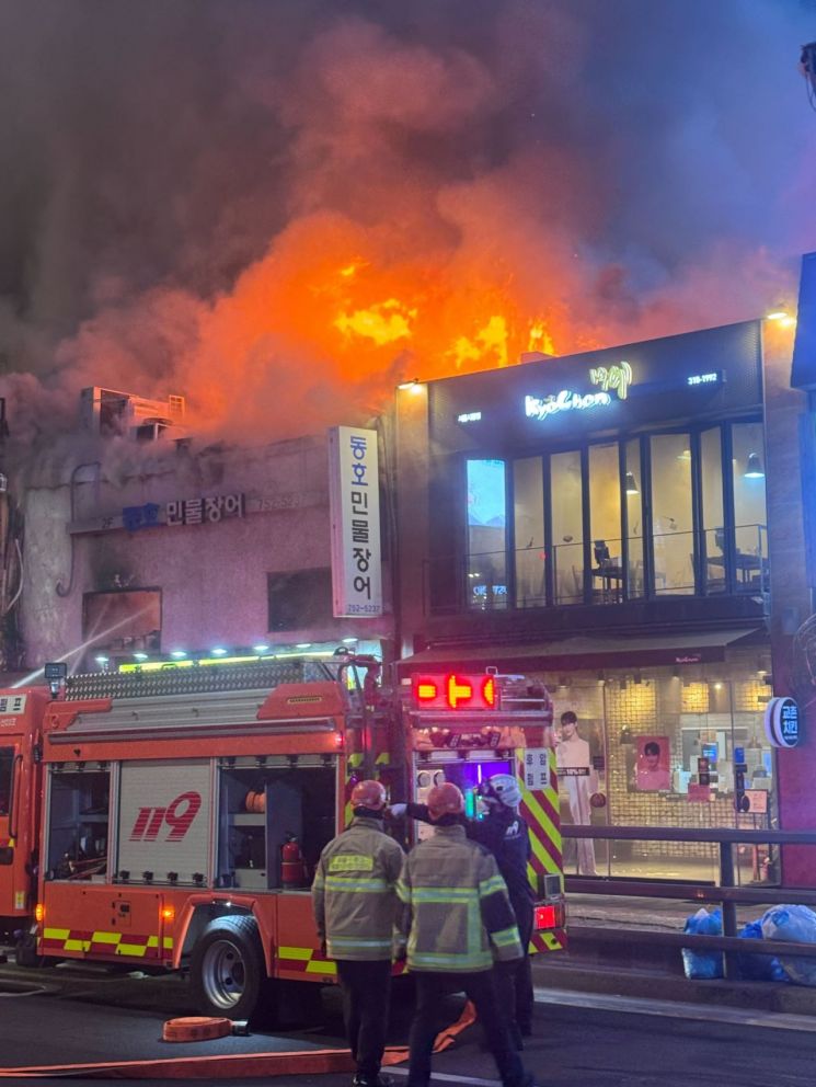서울 북창동 상가건물서 화재…소방당국 진화 중