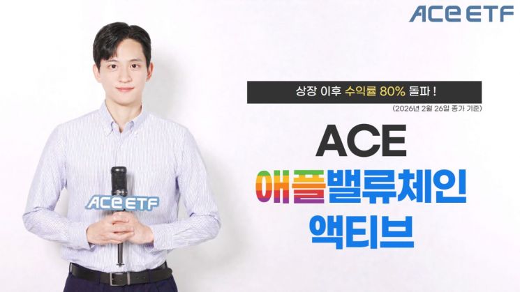 한투운용 ACE 애플밸류체인액티브 ETF, 상장 이후 수익률 80% 돌파