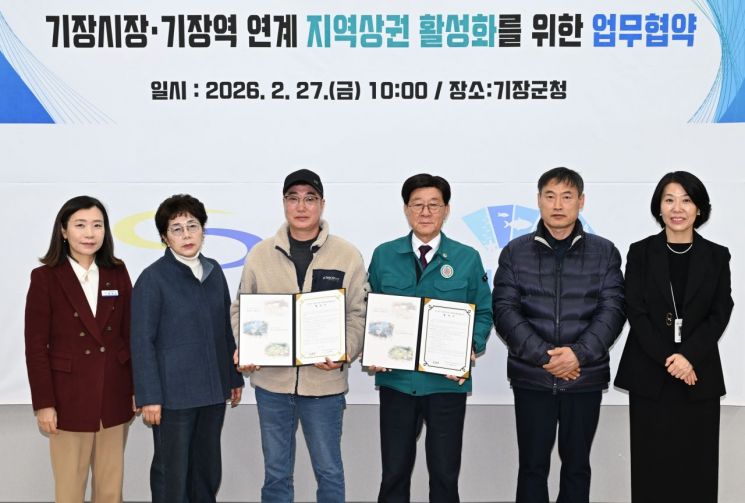 기장군-기장시장 자율상권조합, 역·시장 연계 상권 활성화 맞손