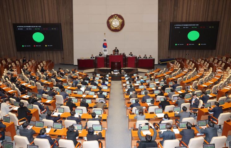 국회, 국민투표법 개정안 전원 찬성 가결…6·3 개헌 투표 가능해져(상보)