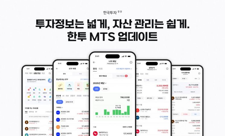 한국투자증권, MTS 개편…투자정보·배당투자 기능 강화