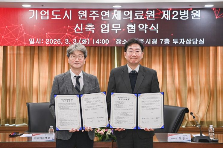 원주시, 원주연세의료원과 ‘기업도시 제2병원 건립’ 업무협약 체결