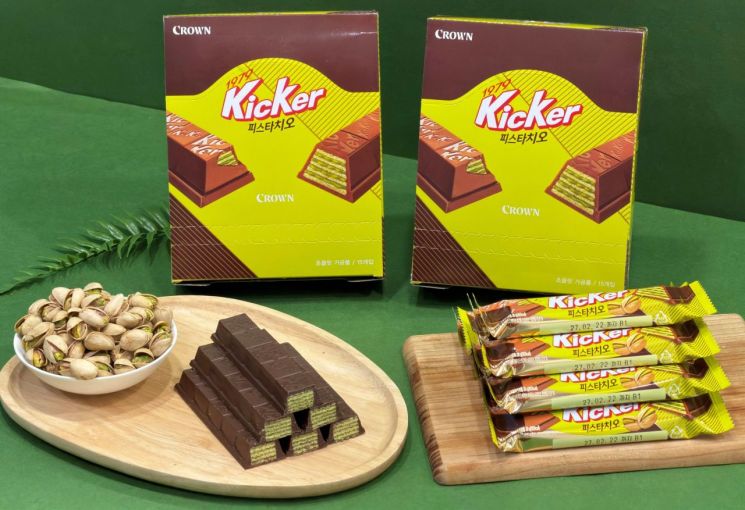 [오늘의신상]크라운제과 '키커바'의 변신…피스타치오 크림 넣었다