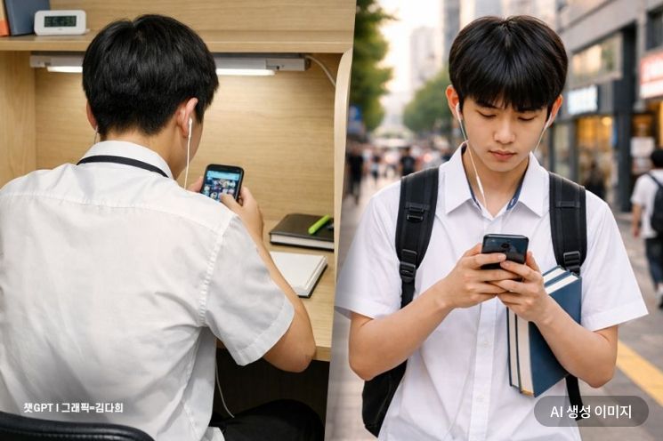 "스마트폰 공부 방해 1순위인데"...고교생 75%는 옆에 둔다 - 뉴스 썸네일 이미지