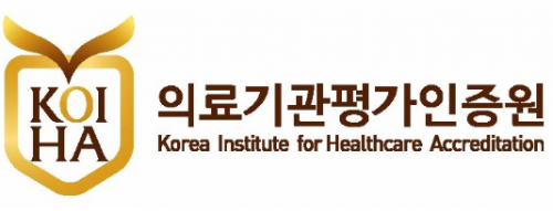의료기관평가인증원 기관 로고. 의료기관평가인증원
