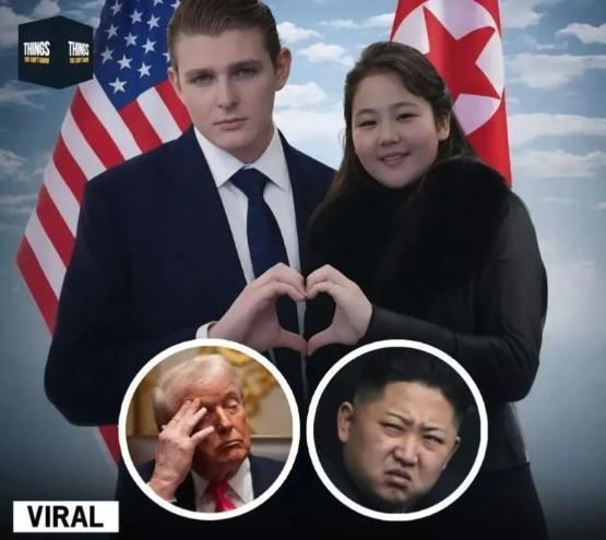 도널드 트럼프 미국 대통령의 막내아들 배런 트럼프와 김정은 북한 국무위원장의 딸 김주애가 결혼하면 세계 평화가 온다는 내용의 풍자 밈(meme)이 사회관계망서비스(SNS)를 중심으로 확산해 화다. 엑스(X)