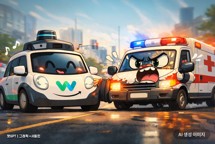 "빨리 차 빼" 외쳤지만 소용없었다…총격 현장서 구급차 막은 로보택시