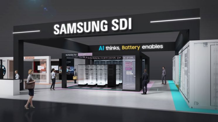 Aerial view of Samsung SDI booth at InterBattery 2026. Samsung SDI