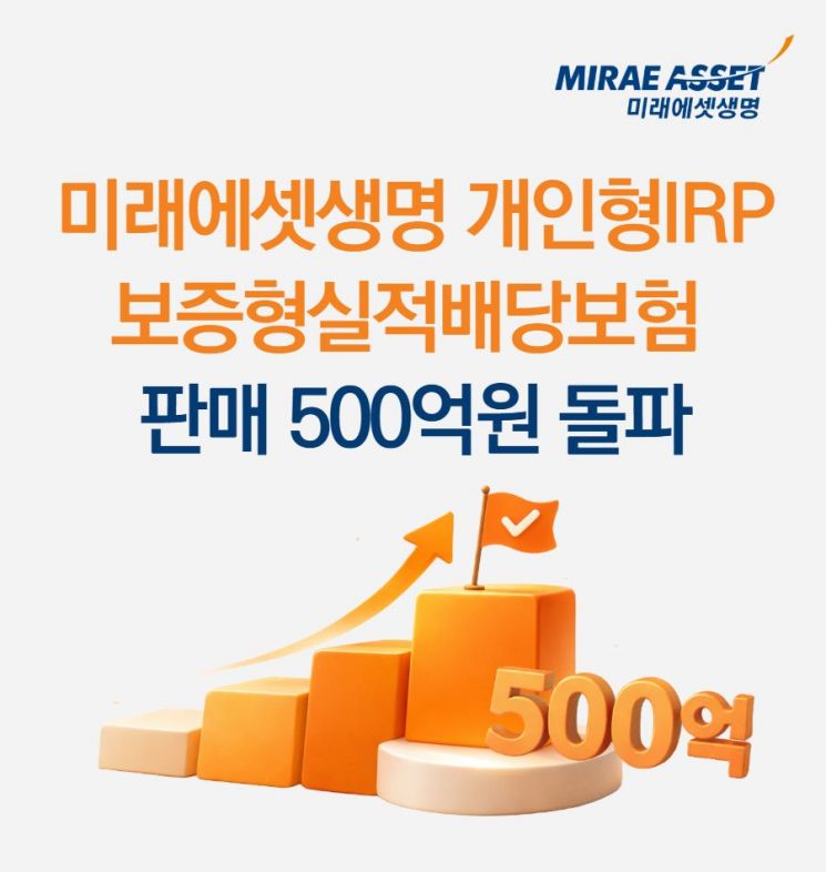 미래에셋생명, ‘보증형 실적배당보험’ 판매 500억원 돌파