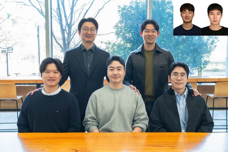 연구진 사진. 왼쪽부터 이성주 박사, 이규빈 교수, 이건협·노상준 박사과정생, 김강민 석·박통합과정생, 백승혁 선임연구원(한국기계연구원), 이영진 석사과정생. GIST 제공