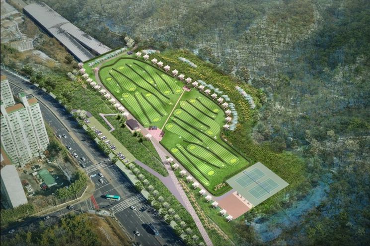 부용터널 상부 파크골프장 조성사업 조감도. 의정부시 제공