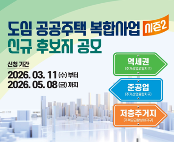 주민이 직접 개발 제안…국토부 '도심복합사업 시즌2' 후보지 공모