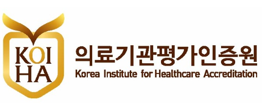 의료기관평가인증원 기관 로고 이미지. 의료기관평가인증원