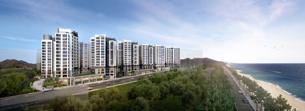 ＜ 오는 8월로 입주가 임박한 '강릉 아파트 오션시티 아이파크' 투시도 ＞