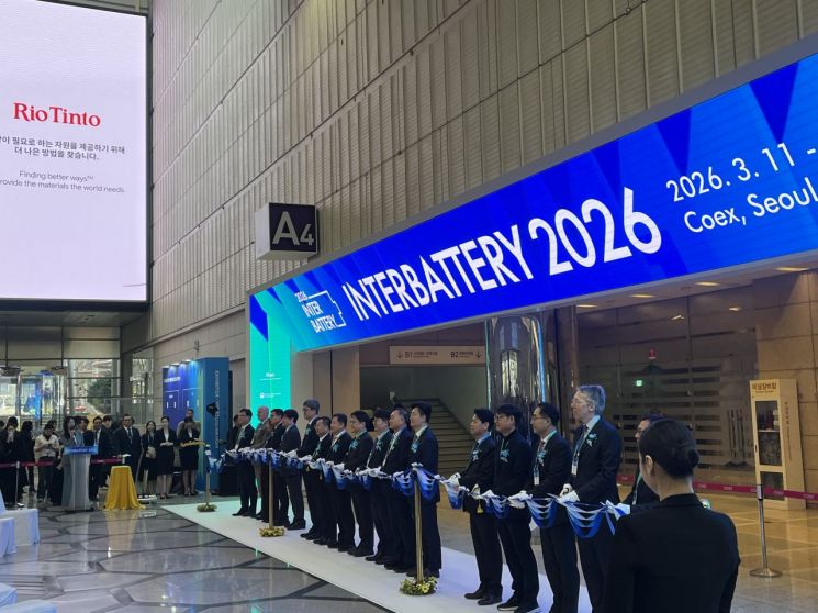 11일 오전 서울 코엑스에서 진행한 인터배터리 2026 개막식 모습. 장보경 기자