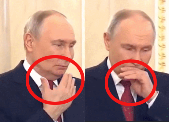 영상에서 푸틴 대통령은 연설문을 읽던 도중 갑자기 카메라 밖을 향해 고개를 돌리며 목을 가다듬었다. 이어 자신의 목을 가리키며 촬영팀을 향해 "다시 하겠다. 목이 조금 따끔거린다. 기침이 나올 뻔했다"고 말했다. 모스크바타임스