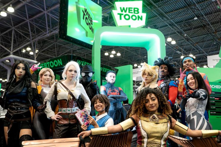 네이버웹툰은 지난해 10월 뉴욕 자비츠 센터에서 열린 '2025 뉴욕 코믹콘'에서 공식 부스를 운영하며 팬들을 만났다.