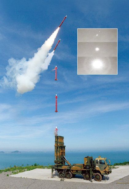 한국산 중거리지대공미사일 요격 방공무기 체계인 ‘천궁-Ⅱ’. LIG넥스원