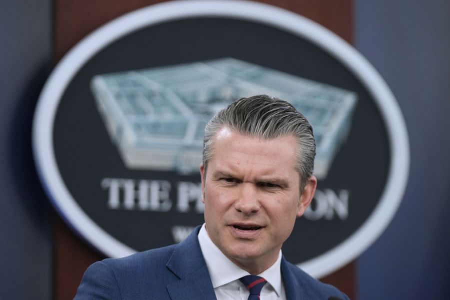 Pete Hegseth, United States Secretary of Defense, is giving a speech at a press briefing held at the Department of Defense in Washington, D.C. on the 2nd (local time). Photo by AP News Agency