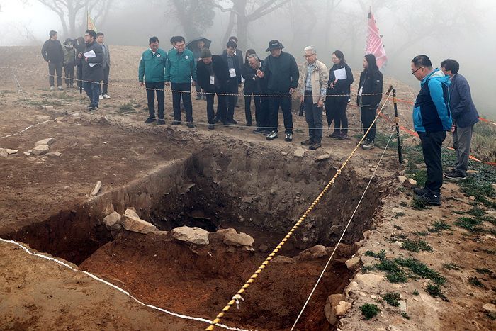 무안 봉대산성 발굴조사 현장. 무안군 제공