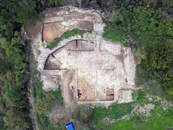 드론으로 촬영한 봉대산성. 무안군 제공