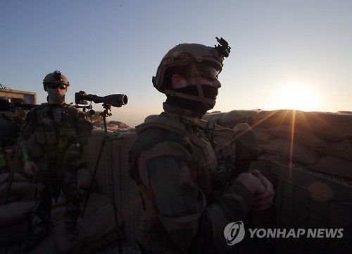 驻伊拉克的法国军队。EPA 联合报道提供