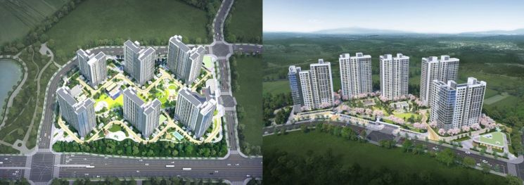 경기 평택시 고덕국제신도시 수자인풍경채 1·2단지 조감도. BS한양