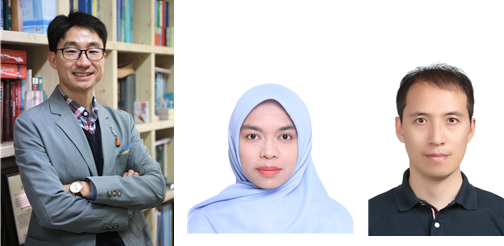 왼쪽부터 이종수 경희대 응용물리학과 교수, 라마툴 히다야티 박사, 김진희 연구교수. 경희대학교