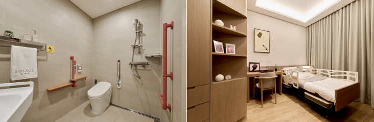 신한라이프케어가 올해 1월 하남 미소에 개소한 '쏠라체 홈 미사'의 내부 모습. 신한금융 홈페이지 화면 갈무리