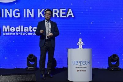 (주)제이엠로보틱스 김동진 대표이사가 강연하는 모습.