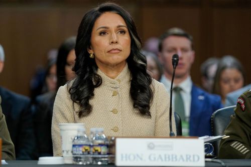 털시 개버드 미 국가정보국(DNI) 국장이 18일(현지시간) 상원 청문회에 출석해 질의에 대답하고 있다. AP연합뉴스