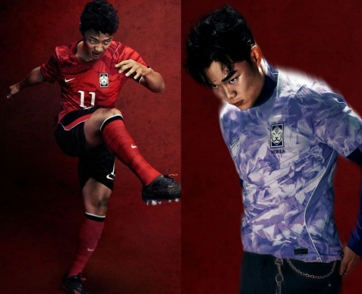 새 유니폼을 입은 황희찬(왼쪽)과 오현규. 나이키 제공