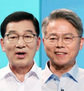 전남광주특별시장 민주당 본경선 진출자 신정훈, 민형배 후보. 연합뉴스