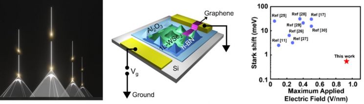 연구그림, 단일양자광원의 구조와 스타크 효과 억제 성능.