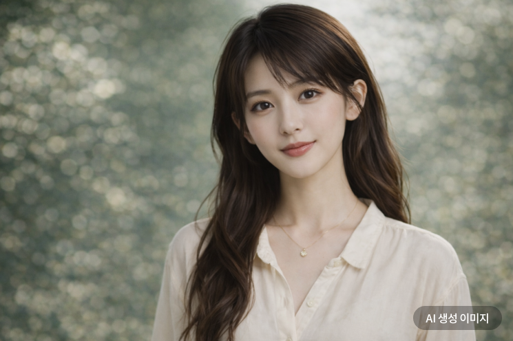 중국 AI 배우 린시옌을 바탕으로 생성한 이미지 자료.