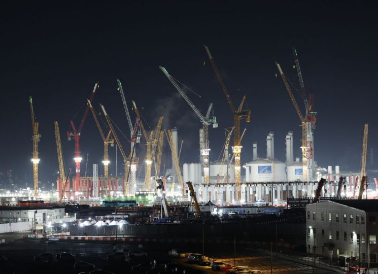 삼성전자 평택캠퍼스 P5(5공장) 건설 현장. 연합뉴스