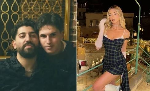 사망한 축구선수 쿤닥츠(왼쪽 사진 오른쪽 인물)와 친구인 래퍼 잔바이, 잔바이의 옛 연인인 가수 칼라이즈오을루. 인스타그램 캡처