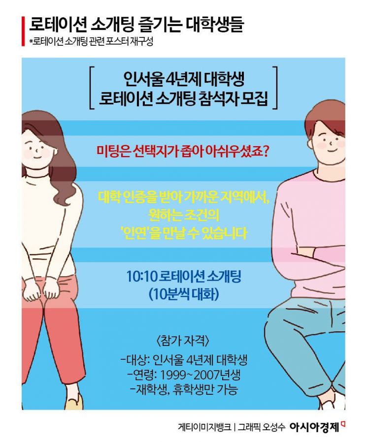 "타이머 울리면 의자 옆으로 쓱"…10분씩 20명과 스피드한 '로테이션 소개팅'
