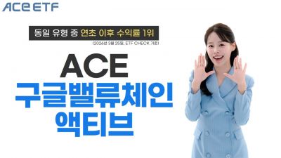 한투운용, ACE 구글밸류체인액티브 ETF 동일 유형 중 연초 이후 수익률 1위