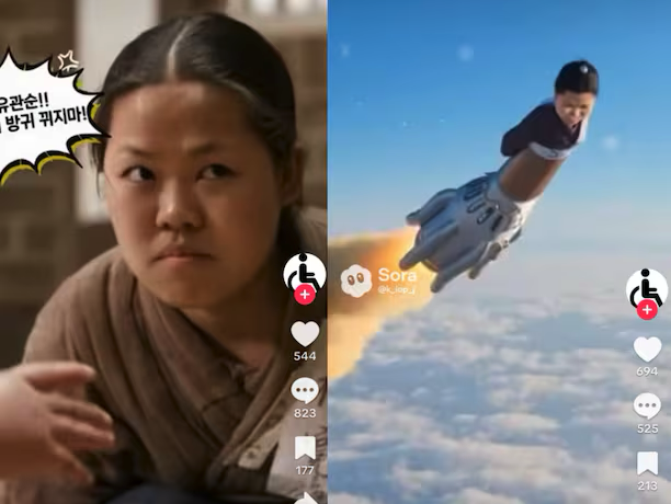 지난 3·1절에는 유관순 열사를 조롱하는 AI 영상이 온라인상에 올라와 거센 비판을 받았다. 틱톡 갈무리