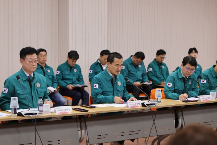 김진태 강원특별자치도지사는 27일 도청에서 비상경제 점검회의를 주재하고 있다. 강원도 제공