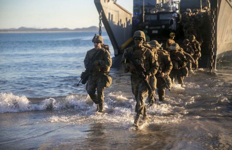 미 31해병원정대 훈련 모습. 홈페이지 캡처